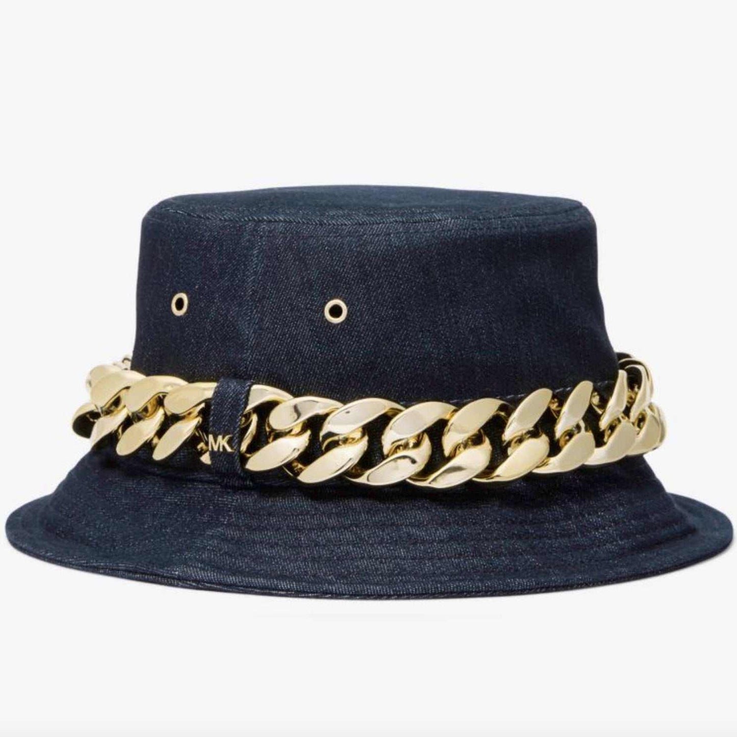 Embellished Denim Bucket Hat Indigo Rinse