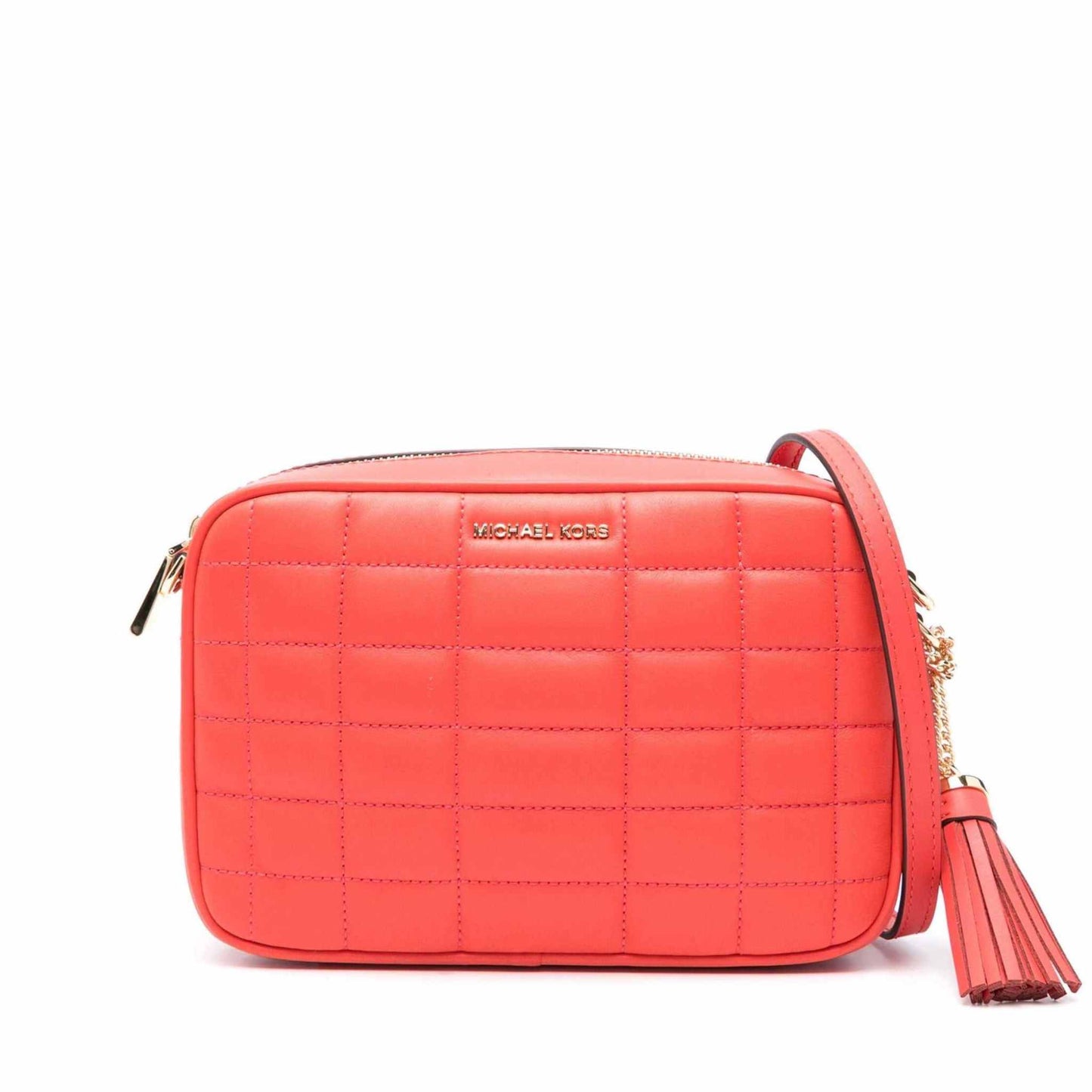 Jet Set Leather MD Camera Bag Spiced Coral