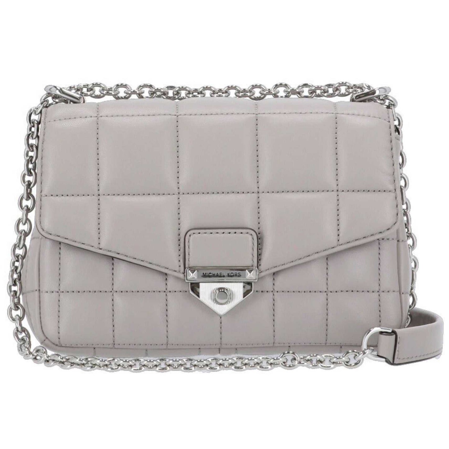 SoHo Sm Quilted Leather Shoulder Bag Pearl GreyThe beloved SoHo shoulder bag, named after the iconic New York City neighborhood, is crafted from leather with a chic quilted finish for a mix of uptown polish and dHandbags, Wallets & CasesMichael KorsLa Griffe Ausoni Montreux SA