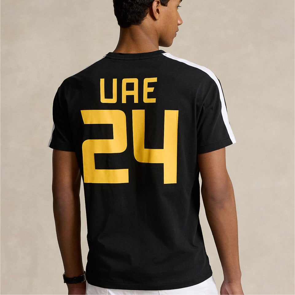 This T-shirt is crafted with soft cotton jersey and features a signature crest patch inspired by the flag of the United Arab Emirates.