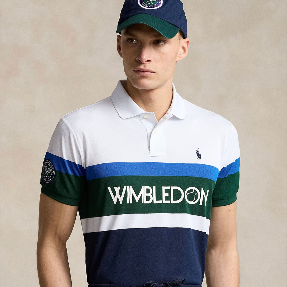 Part of our collection celebrating Wimbledon, this moisture-wicking stretch mesh Polo shirt features the tournament’s official logo patch and our signature embroidered Pony.