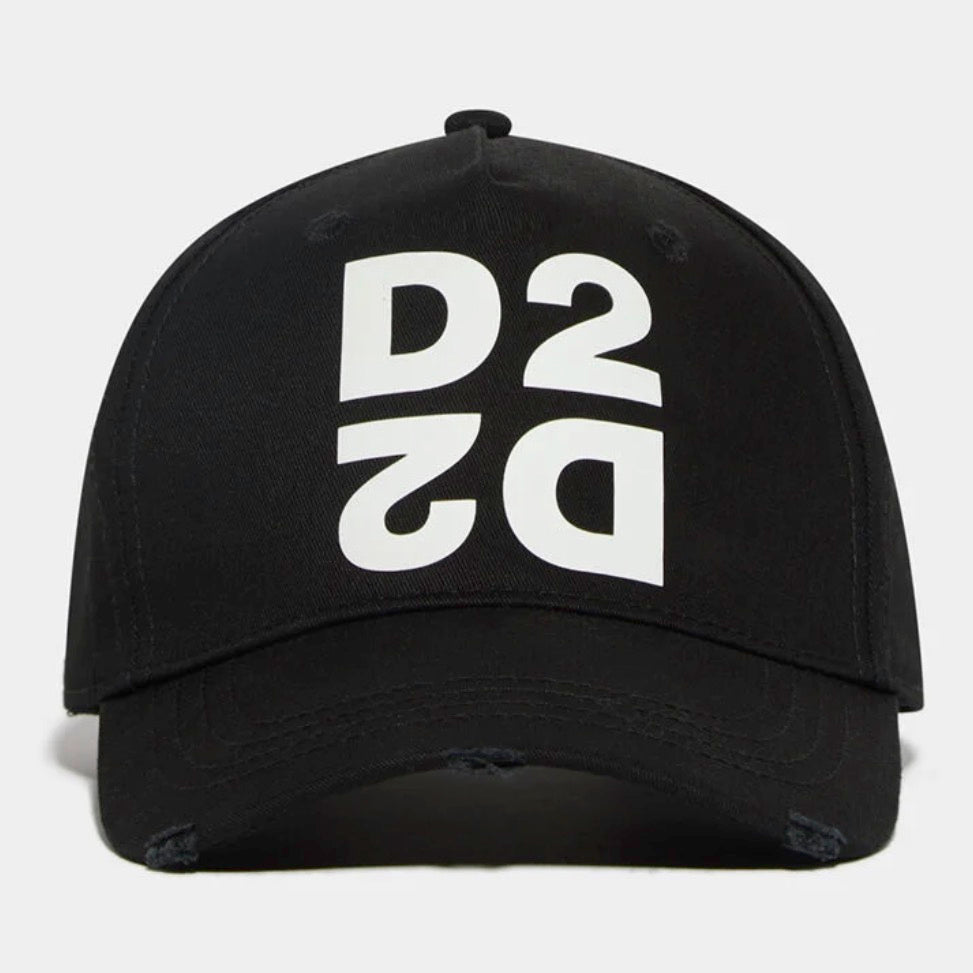 If you love elevated essentials, you need this 70's Baseball Cap. Featuring a ‘D2’ mirrored print, you’re sure to turn heads with this cap. Plus, the slightly distressed fabric detail on the peak is perfect for adding a touch of streetwear style to a casual outfit – it’s super versatile. Finished with ‘IT TAKES TWO TO MAKE A THING GO RIGHT’ embroidery on the back as an homage to old skool hip-hop.