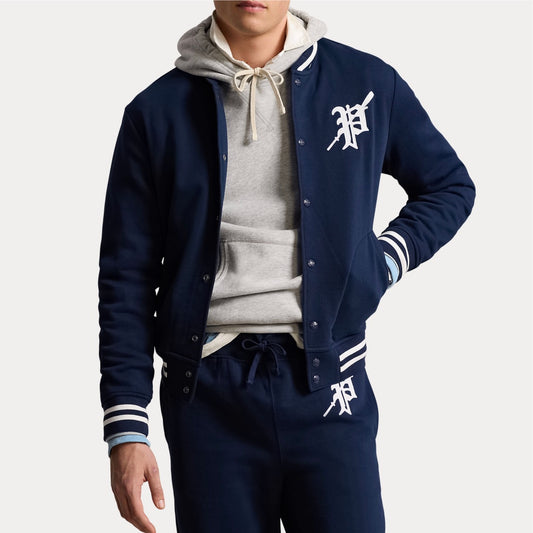 In addition to our signature embroidered Pony, this lightweight cotton-blend jacket features a gothic “P” patch with an oar.