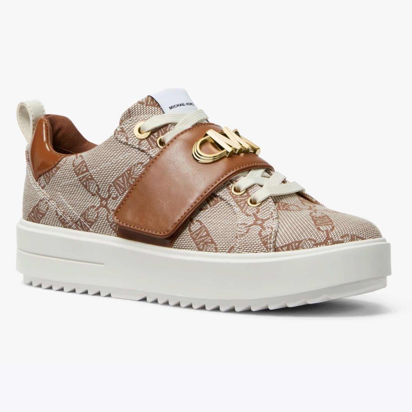 The coveted Emmett sneaker returns, updated with our new Empire logo print and hardware. This sleek style is crafted from woven jacquard with patent accents. They look chic with everything, from feminine dresses to wide-leg trousers.