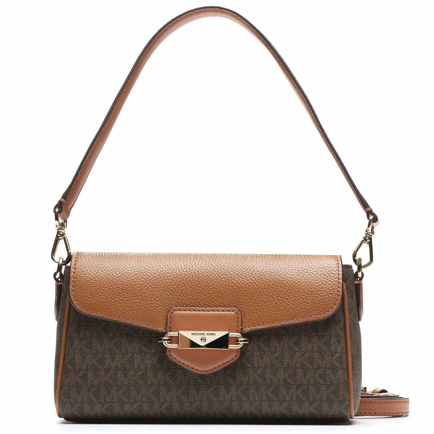 On the outside, it features a back pocket for easy storage and an adjustable shoulder strap for comfortable over-the-shoulder wear. The closure is done with a flap and a magnet, ensuring the security of your personal belongings. Inside, you'll find a slip pocket, a zippered pocket, and a spacious compartment to organize your belongings.