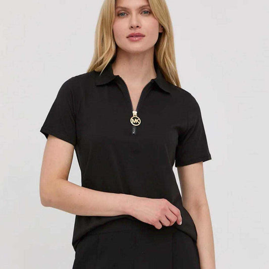 MK Gold Zip Polo Black