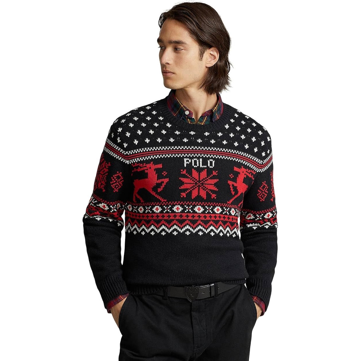 Look and feel your best this holiday season with the stylish Polo Ralph Lauren Cotton Cashmere Sweater.