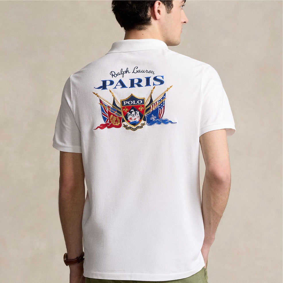 An American style standard since 1972, the Polo shirt has been imitated but never matched. This relaxed version features Parisian-inspired embroidery at the front and back.&nbsp;