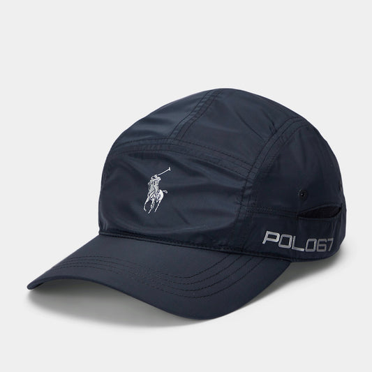 Crafted with lightweight, durable ripstop, this streamlined five-panel cap features a mesh lining and vents on each side for breathability. It's finished with reflective logo details, including our signature Pony on the front.