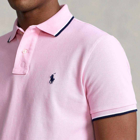 Short Sleeve Polo Shirt Carmel Pink