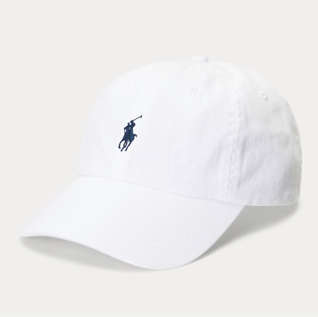A must-have accessory for any casual weekend look, this classic ball cap with our signature embroidered pony and cotton chino fabric only gets better with wear.