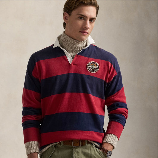 This climbing-inspired version of our iconic rugby shirt features a mountain patch and is specially washed to develop a sun-faded finish, creating a rugged look that’s ready for more adventures.